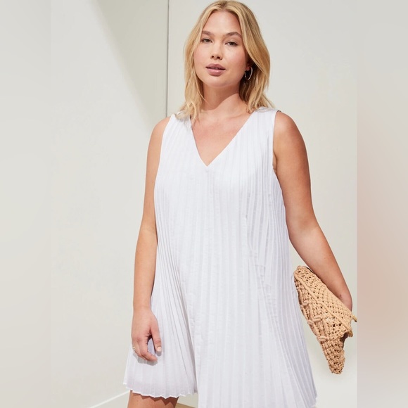 NWT - Banana Republic Pleated Poplin Mini Dress - Picture 4 of 5